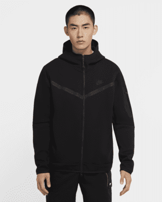 Black nike tech fleece hoodie best sale